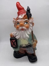 Vintage Zeho Gesch Garden Gnome with Axe Plastic Rubber Figurine West Germany picture