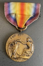 Rare WW1 Local Town Service Victory Medal - Gorham, Maine - Named picture