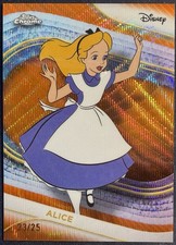 2025 Topps Chrome Disney #176 Alice Orange Wave Refractor #23/25 picture