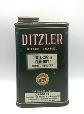 Dietzler DTZCO Enamel Reducer Metal Quart Can DTE-202 FLO-DRY 1950-60s Empty picture