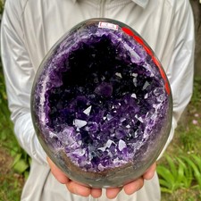 7.25LB Natural amethyst Dinosaur egg Quartz Crystal specimen healing picture