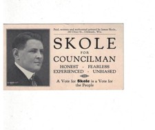Vintage 1910s-20s Oshkosh WI Political Card #4 picture