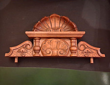 ANTIQUE GERMAN VIENNA WALL CLOCK CARVED TOPPER CREST PEDIMENT. ORIGINAL picture