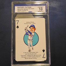 Hero Decks Shohei Ohtani Seven of Spades Playing Card CCG Grade 10 picture