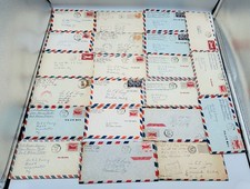 Vintage WWII 1940s-50s Military Air Mail Letters Covers Fort Bliss Army Lot B39 picture