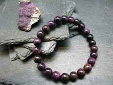 Purpurite Genuine Bracelet ~ 7 Inches ~ 8mm Round Beads picture