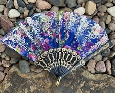Asian Style Fan. Okay Condition. Floral picture