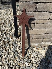 Vintage GAR Cast Iron Veteran Grave Marker picture