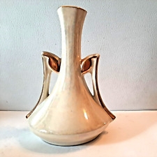 Vintage Art Deco 22KT Gold Trim Pearl China Co Vase Lusterware Iridescent  picture
