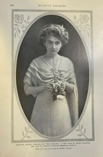 1910 Vintage Magazine Illustration Actress Chrystal Herne picture