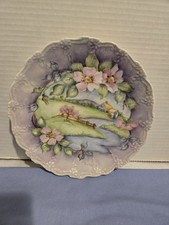 Porcelain Hand Painted Country Scenic plate. Beautiful colors. Signed artist picture