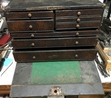 Antique Gerstner Leatherette 1914 Style 31 Machinist Tool Chest 8 Drawer Project picture