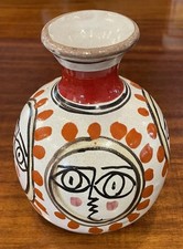 Vintage Desimone Hand Painted Face Vase, 4-3/8”h X 3-3/4”w picture