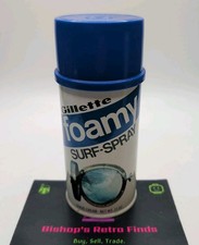 Vtg Gillette Foamy Surf Spray Shave Cream 11oz Collectible Prop Can. Port Hole picture