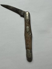 Antique Walden Knife Co NY USA Pocket Knife Jigged Bone Handle Early 1900s picture