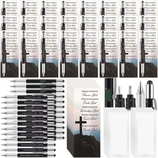 Sayglossy 24 Set Father Day Gifts Bulk Men 6 In 1 Multi Tool Pen Gift Church picture