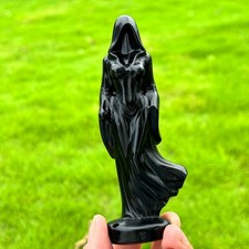 Top Natural obsidian Quartz skull carved Crystal death wizard Skull healing 1pc picture
