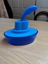 Vintage Alessi Ship Shape Butter Dish Blue w/ Spatula Stefano Giovannoni 1998 picture