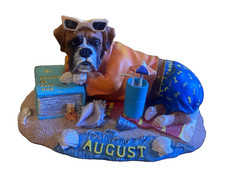 The Danbury Mint Boxer Perpetual Calendar Figurine for August picture