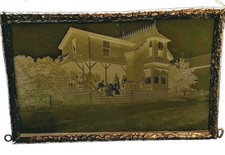 ANTIQUE C. 1890s GLASS PLATE NEGATIVE IN ORNATE FRAME HENRY E. WARREN ATTR -READ picture