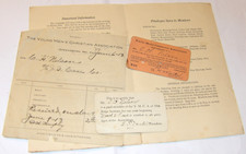 VINTAGE 1910s YMCA MEMBERSHIP CARDS/RECEIPT/FUND RAISING BROCHURE GREENSBORO,NC picture