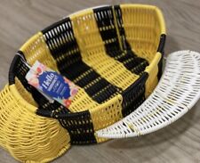 Honey Bee Resin Wicker Basket. Indoor / Outdoor LARGE 14” X 13” X 4.5”. NWT picture