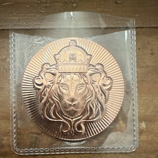 Scottsdale Mint 2021 1 AVDP oz 0.999 Fine Copper Round Stacker Lion Collectible picture