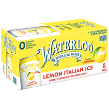 Waterloo Sparkling Water, Lemon Italian Ice, 12 fl oz, 8 pack cans-free shipping picture