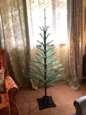 Authentic 5 ft German Goose Feather Christmas Tree 10 Tier Green Spiral😺We Make picture