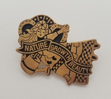 Nature Growth Beauty Angel Lapel Hat Pin Monarch Creations Vintage Pin picture
