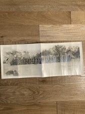 Antique WWI Era US Army Soldiers Camp Photo Panoramic Tents Rifles Vintage picture