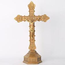 Catholic Crucifix Standing Cross, Religious Cross Statue, Cathlic Gift, Hand picture