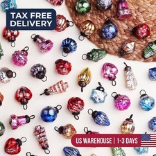 IndianShelf 25 Pieces Retro Distress Glass Vintage Christmas Tree Ornaments picture