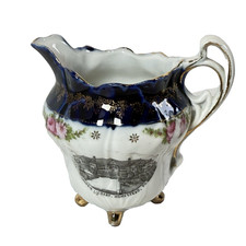 Antique CARNEGIE LIBRARY , HOMESTEAD PA 1900s Souvenir Germany China Creamer picture