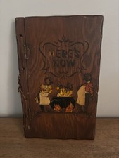 Vintage 1941 Here’s How Mixed Drinks Cocktail Recipe Book Wood Cover Whitfield picture