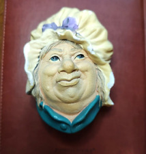 Vintage 1964 Bossons Head Wall Sculpture Dickens Sarah Gamp Chalkware England picture
