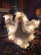 1996 Light Up Ghost Hanging Window Wall Halloween Decor picture