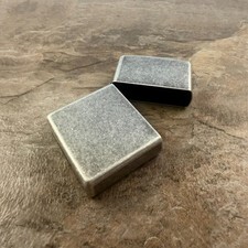 Zippo Antique Silver Plate full size Lighter CASE ONLY + Flint Pack + Wick Pack picture