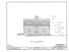 Easton Connecticut Jane Dillon House 1930s West Elevation HABS Drawing picture