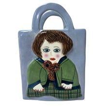 Ganz Bella Casa Susan Paley Clara Ceramic Purse Bag Vase Vintage Whimsy Artsy picture