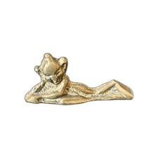 Vintage Small Solid Brass Pixi Imp Elf Figurine Shelf Sitter picture