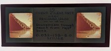 40's STEREOSCOPIC GLASS SLIDE COEUR D'ALENE RIVER NEAR PRICHARD IDAHO SGS1 picture