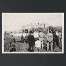 1910s Early Aviation Curtiss Era Biplane Crew Original Gelatin Silver Photo picture
