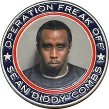EL16-003 Diddy Challenge Coin DOJ LAPD HSI FBI US Marshals Miami Police Freak Of picture