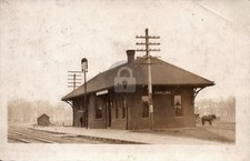 Tiskilwa IL Illinois CRI&P Railroad Depot 1908 RPPC Photo Postcard COPY picture