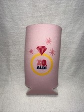 Aldi Tall Skinny Can Koozie XO Pink Diamond Ring Logo Bachelorette Wedding picture