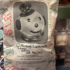 VTG 1977 Modern Lightcraft Lamp parts Set No. 542 Disco Snowman Mold 42 complete picture