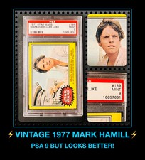 VTG Topps 1977 Orig ANH Star Wars Mark Hamill As Luke Skywalker #189 MINT Psa 9 picture
