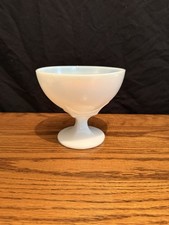 Vintage Old White Milk Glass Planter Vase With Pedestal 788 picture