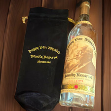Pappy Van Winkle 23yr Family Reserve Clear Liquor Bottle w/ Velvet Bag. empty picture